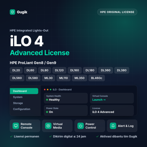 HPE iLO 4 Advanced License (Lisensi ILO)
