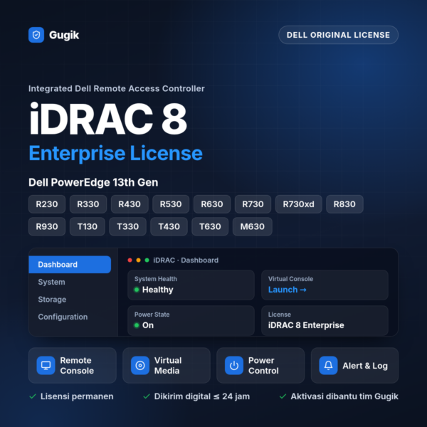 iDRAC 8 Enterprise License For Dell R430 R330 R530 R630 R730 R730XD T330 T630