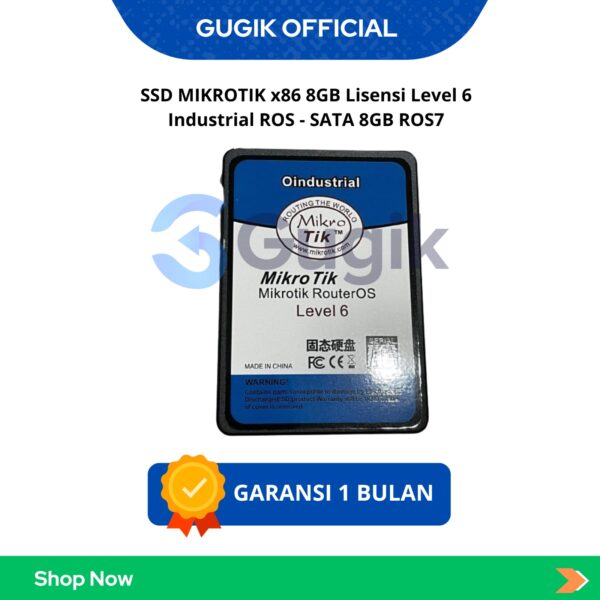 SSD MIKROTIK x86 8GB Lisensi Level 6 Industrial ROS – SATA 8GB ROS7