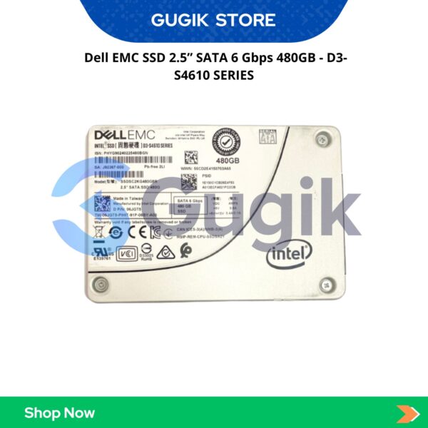 Dell EMC SSD 2.5” SATA 6 Gbps 480GB – D3-S4610 SERIES
