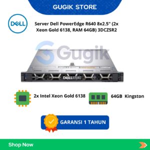Server Dell PowerEdge R640 8x2.5" (2x Xeon Gold 6138, RAM 64GB) 3DCZSR2