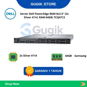 Server Dell PowerEdge R640 8x2.5" (2x Silver 4114, RAM 64GB) 7CQ47C3
