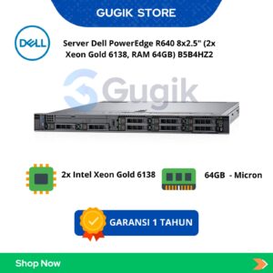 Server Dell PowerEdge R640 8x2.5" (2x Xeon Gold 6138, RAM 64GB) B5B4HZ2