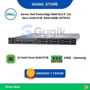 Server Dell PowerEdge R640 8x2.5" (2x Xeon Gold 6138, RAM 64GB) 3975FX2