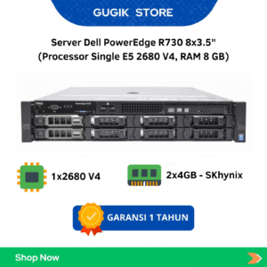 Server Dell PowerEdge R730 8x3.5" (Processor Single E5 2680 V4, RAM 8 GB)