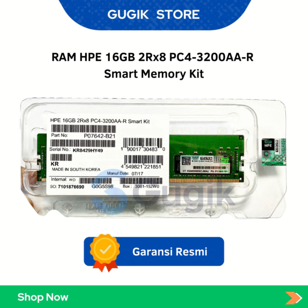 RAM HPE 16GB 2Rx8 PC4-3200AA-R Smart Memory Kit