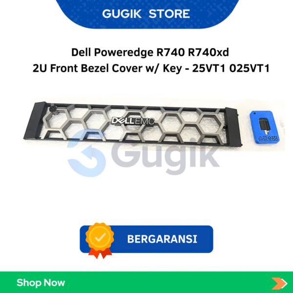 Dell Poweredge R740 R740xd 2U Front Bezel Cover w/ Key – 25VT1 025VT1