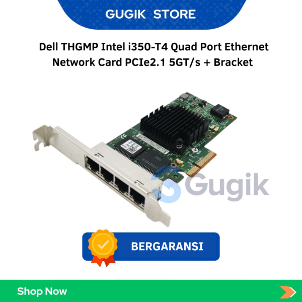 Dell THGMP Intel i350-T4 Quad Port Ethernet Network Card PCIe2.1 5GT/s + Bracket