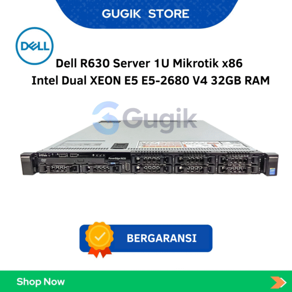 Dell R630 Server 1U Mikrotik x86  Intel Dual XEON E5 E5-2680 V4 32GB RAM