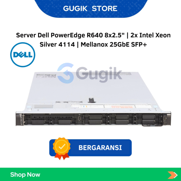Server Dell PowerEdge R640 8×2.5″ | 2x Intel Xeon Silver 4114 | Mellanox 25GbE SFP+
