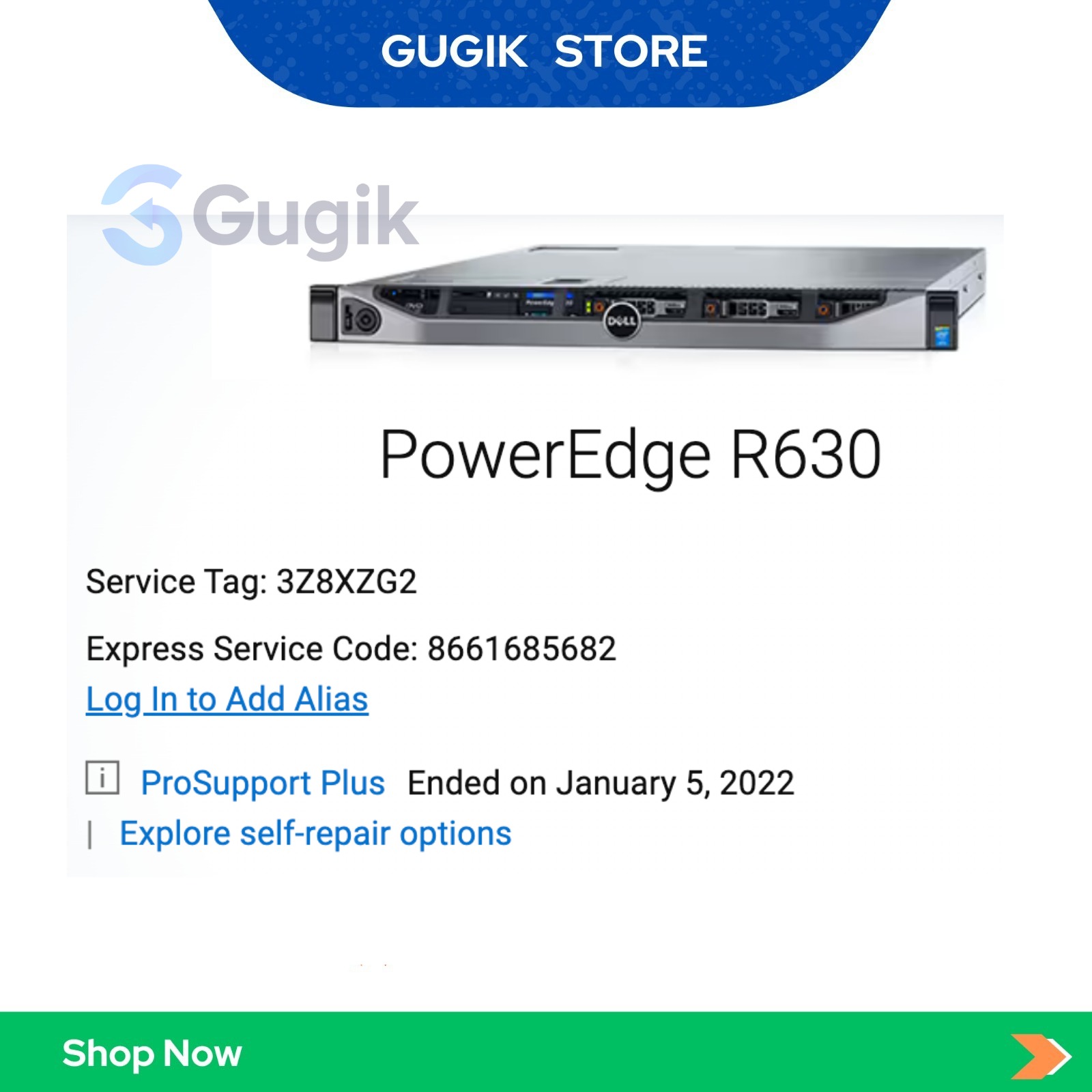 Server Dell R630 1U 10x2.5" 2x Intel Xeon E5 2650 V4 RAM 64GB - 3Z8XZG2 - Gambar 2
