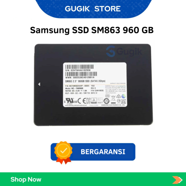 Samsung SM863 960 GB SATA 6Gbps 2.5inch SSD