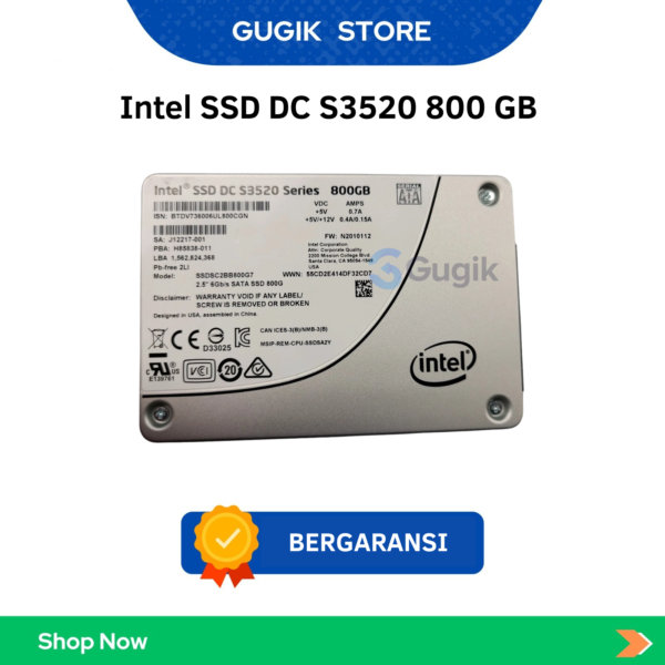 Intel DC S3520 Series 800GB 2.5in 6Gb/s