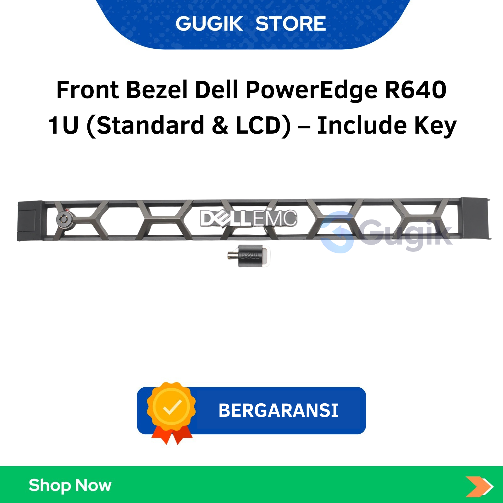 Front Bezel Dell PowerEdge R640 1U (Standard & LCD) – Include Key