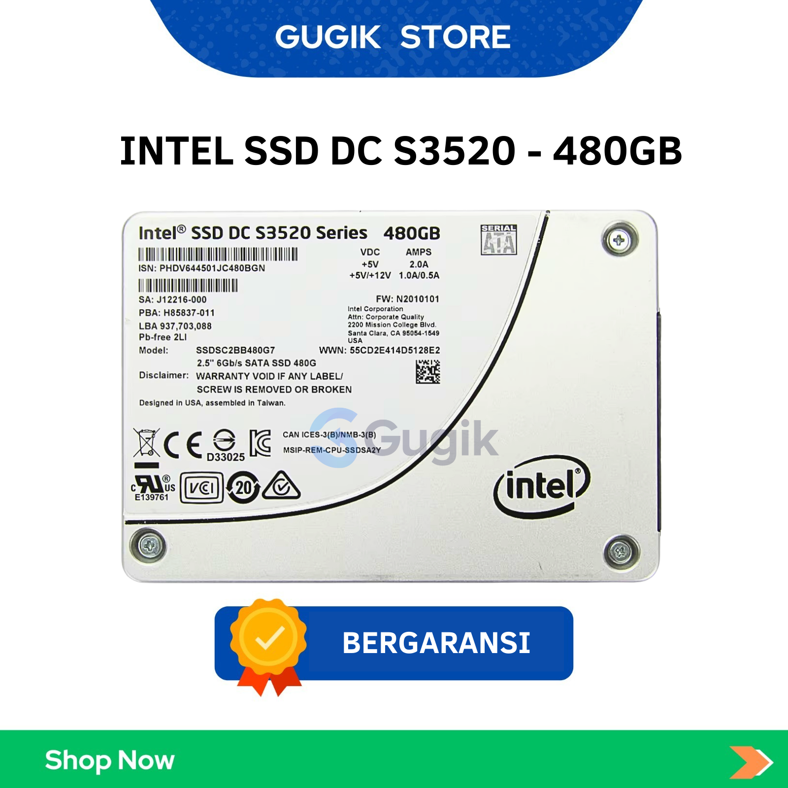 INTEL SSD DC S3520 - 480GB