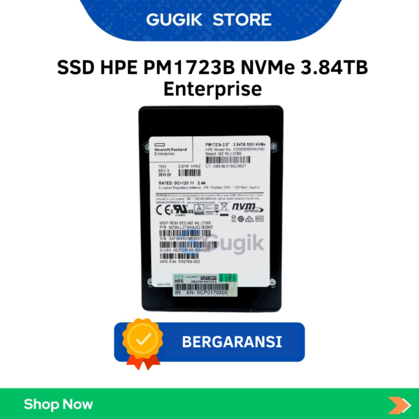 SSD HPE PM1723B NVMe 3.84TB Enterprise