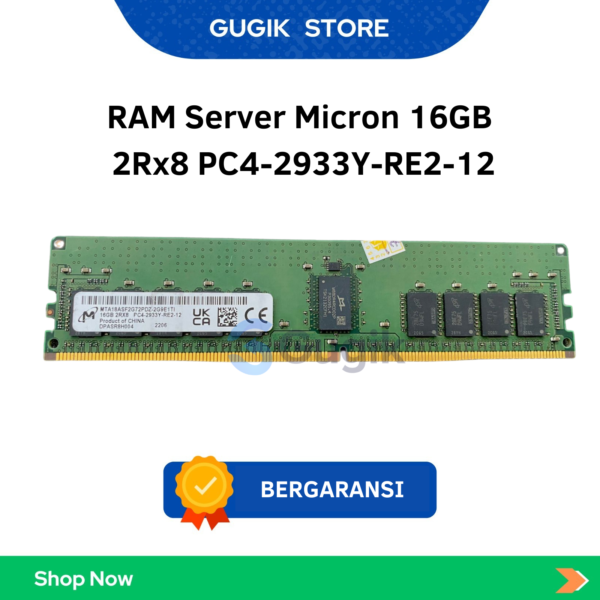RAM Server Micron 16GB 2Rx8 PC4-2933Y-RE2-12
