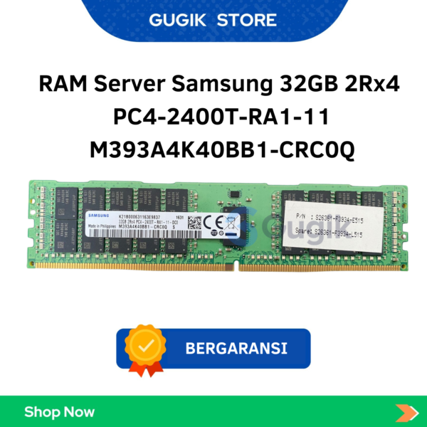RAM Server Samsung 32GB 2Rx4 PC4-2400T-RA1-11 M393A4K40BB1-CRC0Q