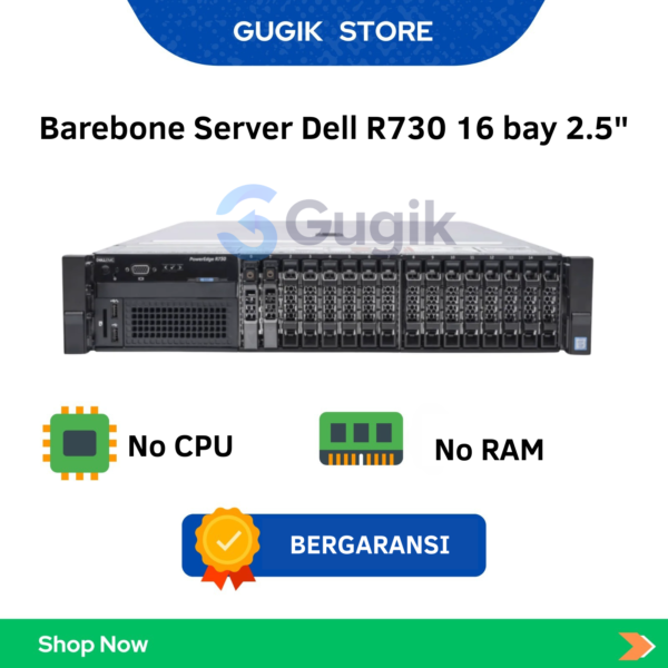 Barebone Server Dell R730 16 bay 2.5″