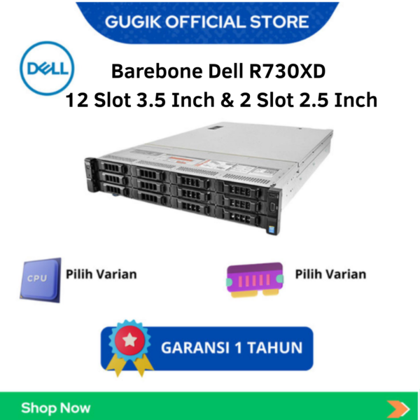 Barebone Dell R730XD 12 Slot 3.5 Inch & 2 Slot 2.5 Inch