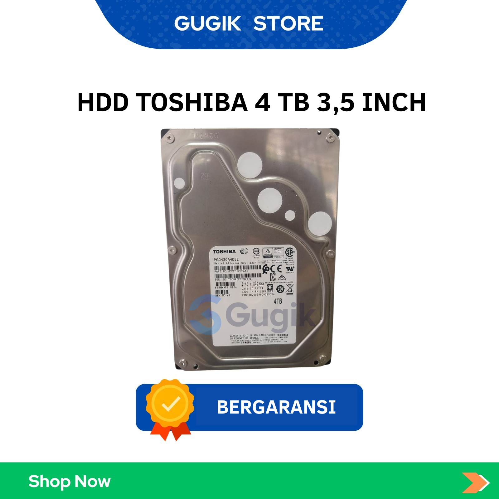 HDD TOSHIBA 4 TB 3,5 INCH