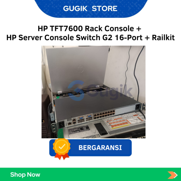 HP TFT7600 Rack Console + HP Server Console Switch G2 16-Port + Railkit