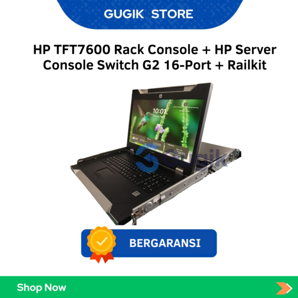 HP TFT7600 Rack Console + HP Server Console Switch G2 16-Port + Railkit