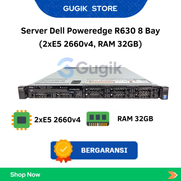 Server Dell Poweredge R630 8 Bay (2xE5 2660v4, RAM 32GB)