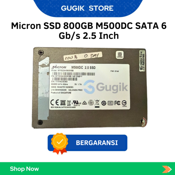 Micron SSD 800GB M500DC SATA 6 Gb/s 2.5 Inch