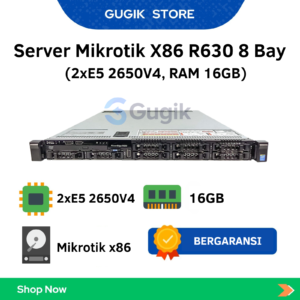 Server Mikrotik X86 R630 8 Bay (2xE5 2650V4, RAM 16GB)