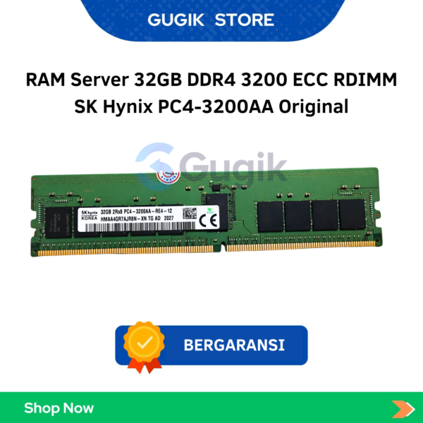 RAM Server 32GB DDR4 3200 ECC RDIMM SK Hynix PC4-3200AA Original