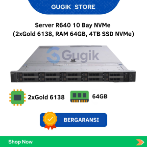 Server R640 10 Bay NVMe (2xGold 6138, RAM 64GB, 4TB SSD NVMe)