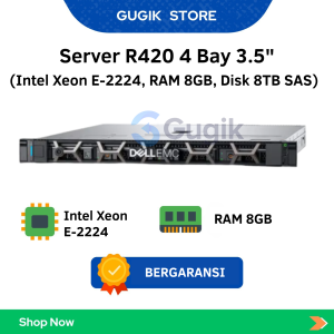 Server R420 4 Bay 3.5" (Intel Xeon E-2224, RAM 8GB, Disk 8TB SAS)