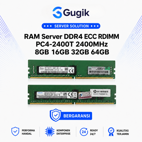 RAM Server DDR4 ECC RDIMM PC4-2400T 2400MHz 8GB 16GB 32GB 64GB