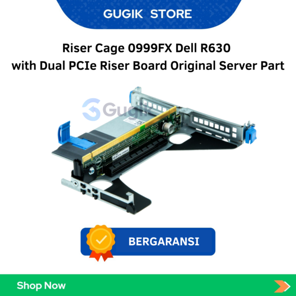 Riser Cage 0999FX Dell R630 with Dual PCIe Riser Board Original Server Part