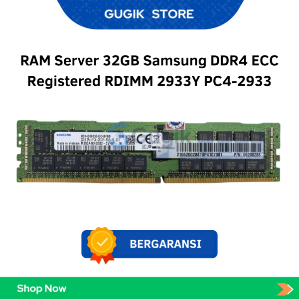RAM Server 32GB Samsung DDR4 ECC Registered RDIMM 2933Y PC4-2933