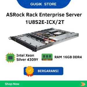 Gugik - ASRock Rack Enterprise Server - Intel Xeon Silver 4309Y - DDR4 ECC - Enterprise SATA Storage - Dual 10GbE Networking - Redundant PSU - IPMI Remote Management - High Performance Multipurpose Server - ASRock Rack 1U8S2E-ICX/2T - 8 Cores