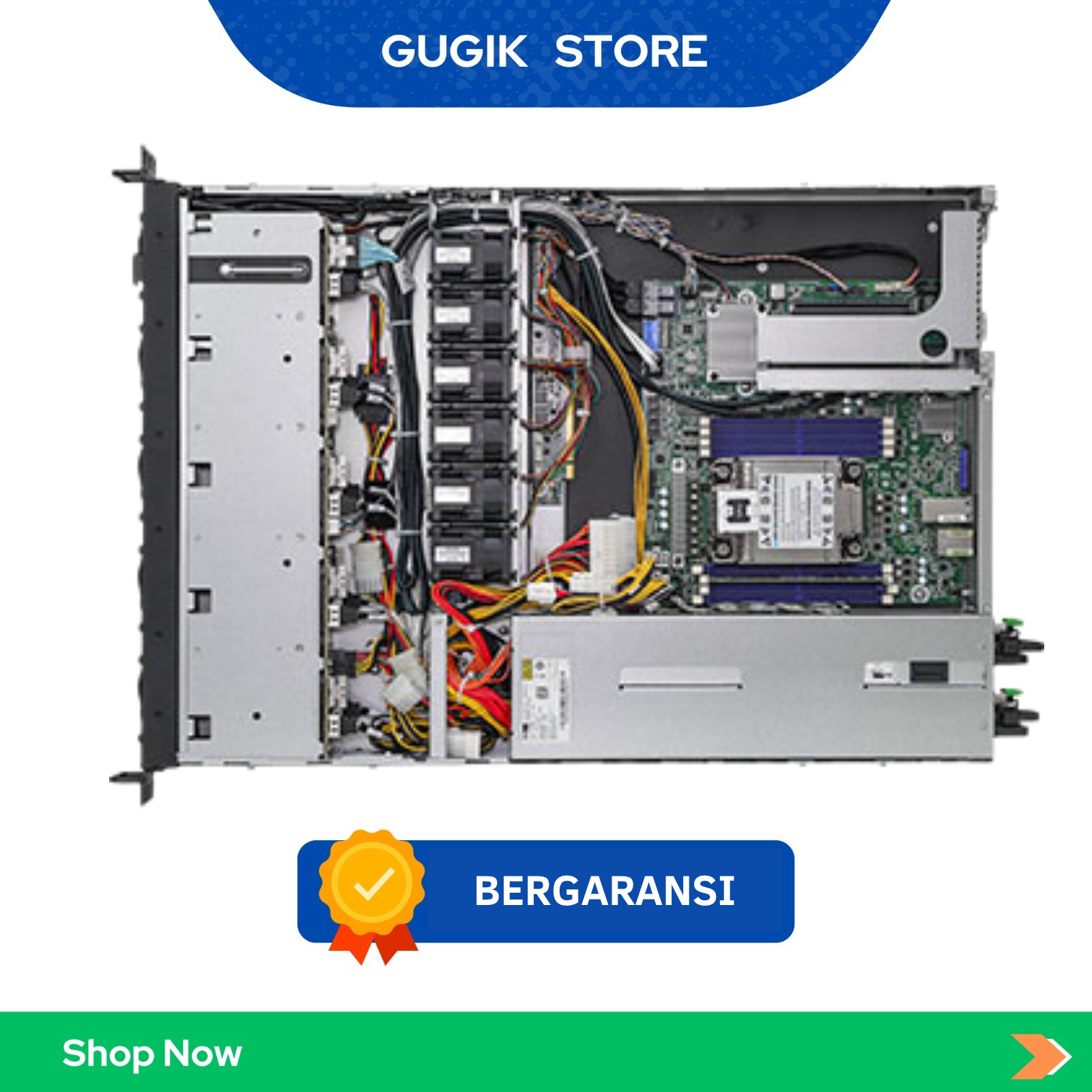 Gugik - ASRock Rack Enterprise Server - Intel Xeon Silver 4309Y - DDR4 ECC - Enterprise SATA Storage - Dual 10GbE Networking - Redundant PSU - IPMI Remote Management - High Performance Multipurpose Server - ASRock Rack 1U8S2E-ICX/2T - 8 Cores - Gambar 3