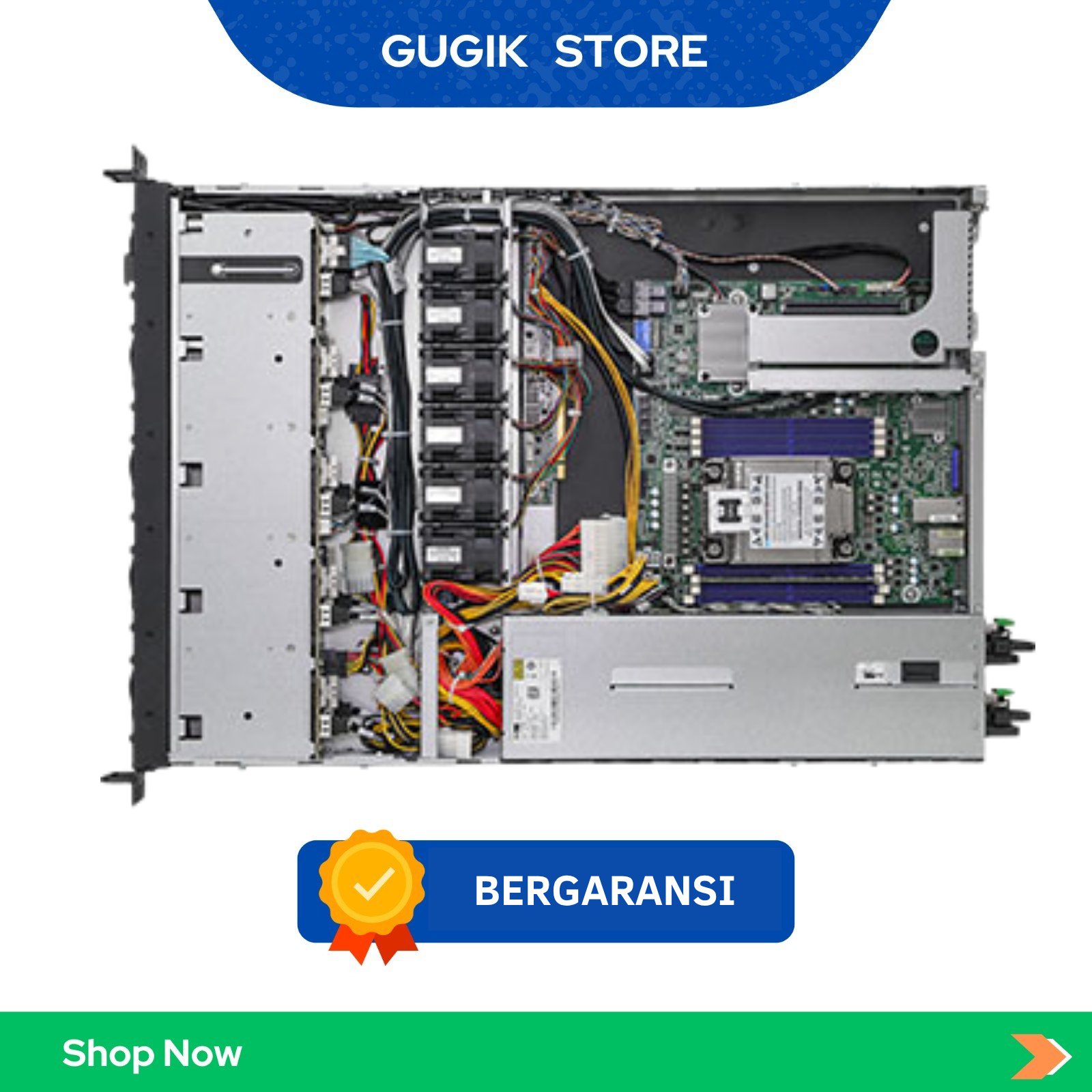 Gugik - ASRock Rack Enterprise Server - Intel Xeon Silver 4309Y - DDR4 ECC - Enterprise SATA Storage - Dual 10GbE Networking - Redundant PSU - IPMI Remote Management - High Performance Multipurpose Server - ASRock Rack 1U8S2E-ICX/2T - 8 Cores - Gambar 4