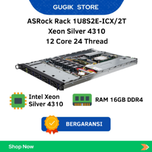 Gugik - ASRock Rack Enterprise Server - Intel Xeon Silver 4310 - DDR4 ECC - Enterprise SATA Storage - Dual 10GbE Networking - Redundant PSU - IPMI Remote Management - High Performance Multipurpose Server - ASRock Rack 1U8S2E-ICX/2T - 12 Cores