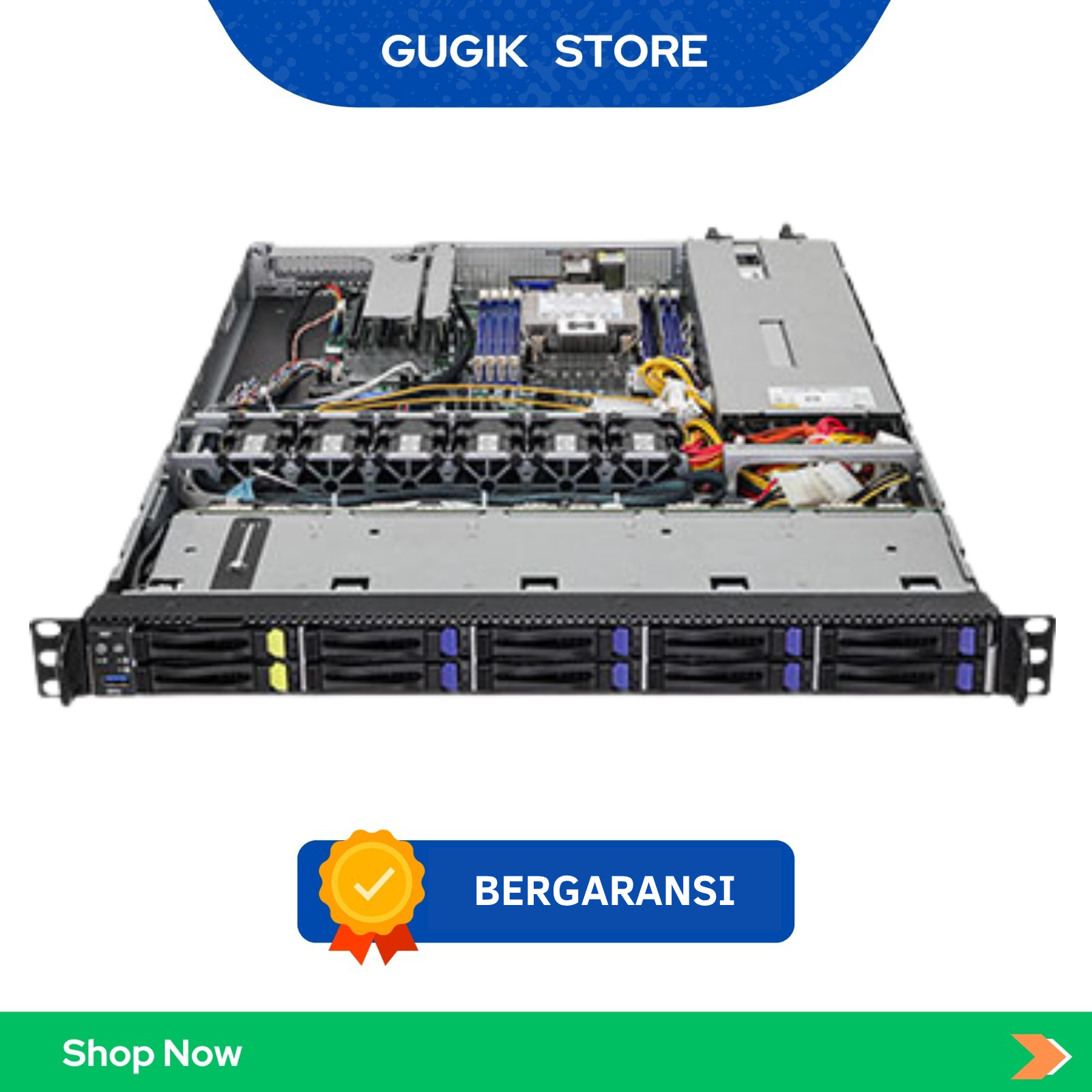 Gugik - ASRock Rack Enterprise Server - Intel Xeon Silver 4310 - DDR4 ECC - Enterprise SATA Storage - Dual 10GbE Networking - Redundant PSU - IPMI Remote Management - High Performance Multipurpose Server - ASRock Rack 1U8S2E-ICX/2T - 12 Cores - Gambar 3