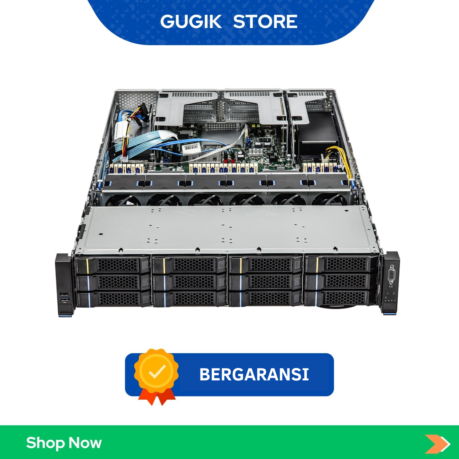 Gugik - ASRock Rack Enterprise Server - Intel Xeon Silver 4309Y - DDR4 ECC - Enterprise Storage - Redundant PSU - IPMI Remote Management - High Performance Multipurpose Server - ASRock Rack 2U12L-ICX2 - 8 Cores - Gambar 2