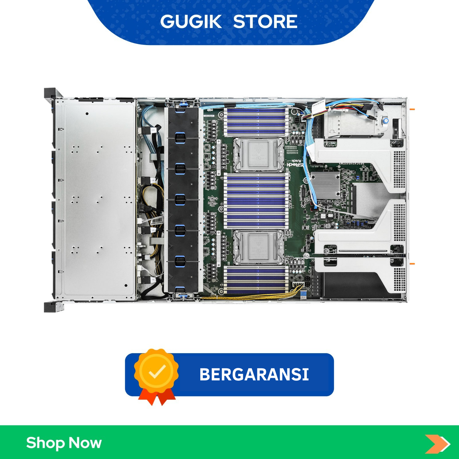 Gugik - ASRock Rack Enterprise Server - Intel Xeon Silver 4309Y - DDR4 ECC - Enterprise Storage - Redundant PSU - IPMI Remote Management - High Performance Multipurpose Server - ASRock Rack 2U12L-ICX2 - 8 Cores - Gambar 3