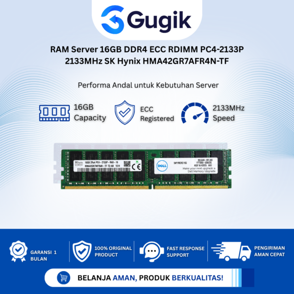 RAM Server 16GB DDR4 ECC RDIMM PC4-2133P 2133MHz SK Hynix HMA42GR7AFR4N-TF