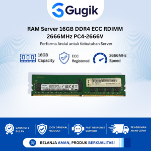 GUGIK - RAM Server DDR4 ECC RDIMM 16GB 2666MHz PC4-2666V PC4-21300 Registered