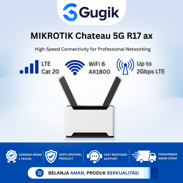 MikroTik Chateau 5G R17 ax WiFi 6 AX1800 LTE Cat 20 Router Wireless Access Point RouterOS v7