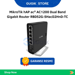 Gugik Store - MikroTik hAP ac² AC1200 Dual Band Gigabit Router RBD52G-5HacD2HnD-TC