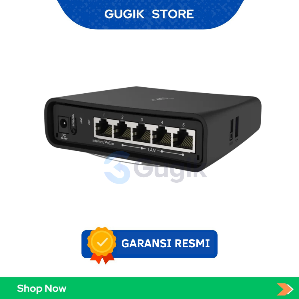 Gugik Store - MikroTik hAP ac² AC1200 Dual Band Gigabit Router RBD52G-5HacD2HnD-TC - Gambar 4