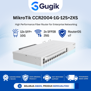 GUGIK - MikroTik CCR2004-1G-12S+2XS ARM 64bit Quad Core 4GB RAM RouterOS v7