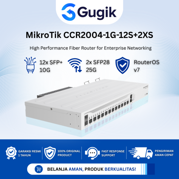MikroTik CCR2004-1G-12S+2XS ARM 64bit Quad Core 4GB RAM RouterOS v7
